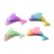 Gradient Color Resin Cabochons, Dolphin, with Glitter Powder, Mixed Color, 34~36x18~20x6.5mm