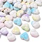 Spray Printed Opaque Acrylic Beads, Heart, 20x22x11mm, Hole: 3mm, about 190pcs/500g