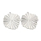 Non-Tarnish 304 Stainless Steel Pendants, Flat Round Charm, Stainless Steel Color, 33x30x1mm, Hole: 2mm