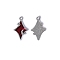Alloy Enamel Pendants, Star, 24x15mm, Hole: 1.5mm