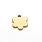 Ion Plating(IP) Flower 304 Stainless Steel Charms, Golden, 9x8x1mm, Hole: 1mm