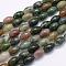 Natural Indian Agate Beads Strands, Oval, 11.5~12x8~8.5mm, Hole: 1mm, about 33pcs/strand, 15.3 inch(39cm)