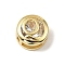 Brass Micro Pave Cubic Zirconia European Beads, Flat Round with Letter, Real 18K Gold Plated, Letter Q, 10x6.5mm, Hole: 5x3mm