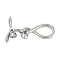 Brass Toggle Clasps, Infinite, Platinum, Infinite: 23x9.5x2mm, Hole: 2mm, Bar: 17.5x8.5x2mm, Hole: 2mm, Pin: 1mm