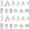 120Pcs Bail Kit for DIY Pendant Making, Including 304 Stainless Steel Snap on Bails & Pinch Bails & Ice Pick Pinch Bails, Stainless Steel Color, 120pcs/set