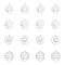 16Pcs 4 Styles 201 Stainless Steel Pendants, Flat Round with Sun, Stainless Steel Color, 27~30x23~25x1mm, Hole: 1.4~3mm, 4pcs/style