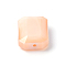 Opaque Solid Color Glass Beads, Imitation Jade, Octagon Rectangle, Bisque, 18x13x6.5mm, Hole: 1.2mm