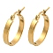 PVD Vacuum Plating 202 Stainless Steel Hoop Earring, with 304 Stainless Steel Pins for Women, Golden, 21.5x3.5mm