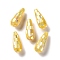 Natural Yellow Shell Beads, Teardrop, Half Drilled, 24~26x10.5~11mm, Hole: 0.7~0.8mm