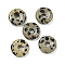 Natural Dalmatian Jasper Donut/Pi Disc Charms, 12~13x3~4mm, Hole: 3mm