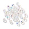 Electroplate Round Glass Beads, AB Color Plated, Faceted, Clear AB, 8mm, Hole: 1.4mm
