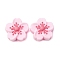 Silicone Beads, Flower, Pearl Pink, 28x28.5x9.5mm, Hole: 2mm