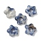 Natural Blue Spot Jasper European Beads, Flower Large Hole Beads, 14~15x14~15x5.5~6mm, Hole: 5mm