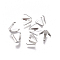 Non-Tarnish 304 Stainless Steel Rhinestone Claw Settings, Stainless Steel Color, Tray: 3mm, 8x8x6mm