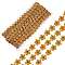 Plastic Beaded Trim Garland Strand, for Decorating Garment Accessories, Flower, Goldenrod, 1/2 inch(13.5mm), about 9.84 Yards(9m)/Strand