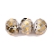 Electroplate Glass Beads, Rondelle Lattice with Pattern, Faceted, Dark Goldenrod, 7~8x5.5~6mm, Hole: 1~1.2mm