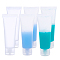 Matte Plastic Refillable Cosmetic Bottles, with Flip Caps, Clear, 120x46x30mm, Capacity: 50ml