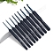 9Pcs Aluminum Diverse Size Crochet Hooks Set, with TPR Handle, for Braiding Crochet Sewing Tools, Midnight Blue, 140mm