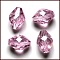 Imitation Austrian Crystal Beads, Grade AAA, K9 Glass, Faceted, Bicone, Pink, 10x13mm, Hole: 0.9~1mm