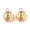 Brass Charms, Cadmium Free & Nickel Free & Lead Free, Snail, Real 18K Gold Plated, 13x10.5x6.5mm, Hole: 1.6mm