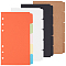 4 Bag 4 Style Paper Binder Dividers, 6-Hole Index Page Tab for Planner & Notebook & Loose Leaf Binders, Rectangle, Mixed Color, 172x103x0.3mm, Hole: 5.5mm, 1 bag/color
