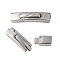 Tarnish Resistant 304 Stainless Steel Bayonet Clasps, Rectangle, Stainless Steel Color, 35.7x8.2x6mm, Hole: 6x4mm