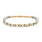 Handmade Geometric Black Onyx and Acrylic Bead Crystal Bracelet for Women