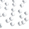 100Pcs Natural Quartz Sphere Beads, Round Ball Beads, No Hole, 8mm
