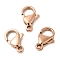 Ion Plating(IP) 304 Stainless Steel Lobster Claw Clasps, Parrot Trigger Clasps, Rose Gold, 11x7x3.5mm, Hole: 1.2mm