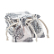 Tree Pattern Burlap Packing Pouches, Drawstring Bags, Tree Pattern, 8.7~9x7~7.2cm