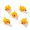 Handmade Lampwork Beads, Duck, Gold, 17x14x12.5mm, Hole: 1mm