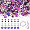 DIY Beads Jewelry Making Finding Kits, Indigo, 2~6mm, about 25~33g/bag