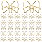100Pcs Iron Paper Clip, Bowknot, Golden, 21x28x1mm