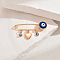 Alloy Kilt Pins for Backpack Clothes, with Evil Eye Pendants, Golden, 4mm