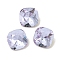 Glass Rhinestone Cabochons, Pointed Back & Back Plated, Faceted, Square, Violet, 6x6x3.5mm
