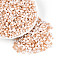 6/0 Half Plated Glass Beads, Two Tone, Round Hole, Rondelle, PeachPuff, 4x3mm, Hole: 1.4mm, about 7142pcs/pound