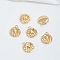 Brass Pendants, Pizza Charms, Real 14K Gold Plated, 12.5x11x5mm, Hole: 1.4mm