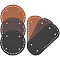6Pcs 6 Styles Imitation Leather Knitting Crochet Bags Bottom, with Iron Findings, for Bag Bottom Accessories, Round & Oval, Mixed Color, 15~22x10~15x0.8~0.9cm, Hole: 5mm, 1pc/style