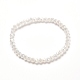 Bracelet extensible en perles rondelles de verre à facettes pour enfant BJEW-JB06807-14-1