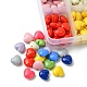 200pcs 10 couleurs perles acryliques opaques OACR-FS0001-44-3