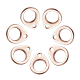 UNICRAFTALE about 50pcs Stainless Steel Chain Tabs Teardrop Extender Chain Drop Hollow Rose Gold End Drop Charms Terminators Charm Connectors for DIY Jewelry Making STAS-UN0007-23RG-1
