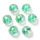 Perles acryliques irisées arc-en-ciel à placage uv bicolore TACR-D010-06A-2