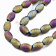 Perles de verre dépoli de galvanoplastie brins EGLA-N007-001-4
