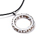 Ожерелья с подвесками из рафии NJEW-JN02358-03-3