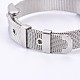 Unisex 304 acero inoxidable brazaletes de pulseras banda de reloj BJEW-L655-029-4