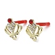 Rack Plating Golden Alloy Stud Earrings Finding EJEW-B030-01G-01-1