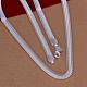 Popular Silver Color Plated Brass Herringbone Chain Necklaces For Men NJEW-BB12741-20-2