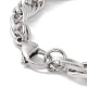 304 Stainless Steel Oval Link Rope Chains Bracelet for Men Women STAS-E001-05P-3