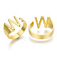 (vendita di fabbrica di feste di gioielli) anelli per polsini in lega RJEW-S038-195W-G-NR-1
