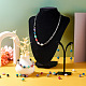 Yilisi 100 pz 8 colori perla di vetro rotonda charms connettore perline FIND-YS0001-21-8